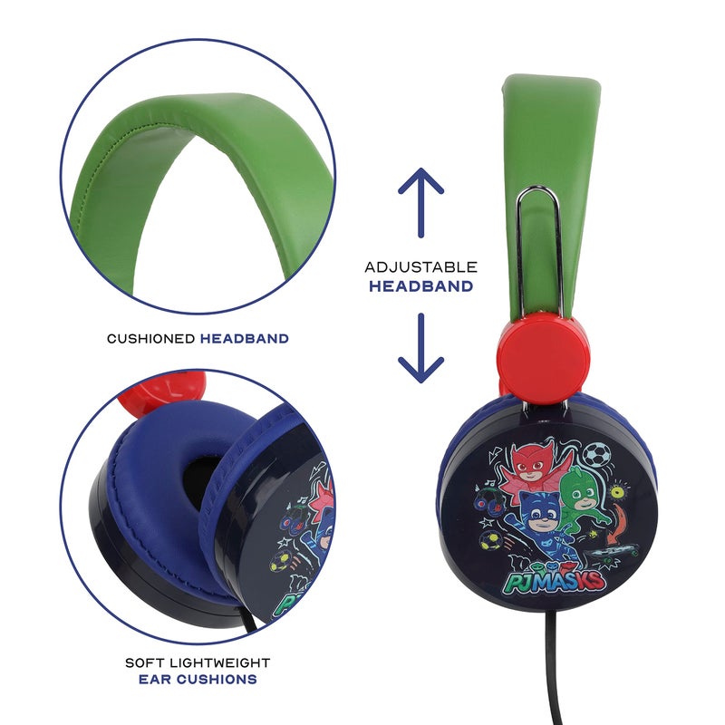 SAKAR PJ Masks Over The Ear Headphones HP1-01057 | Soft and Cushioned Ear Pieces to Fit Any Size, Adjustable Headband Headphones, Great Sound, Volume Limiting Technology - Image 3